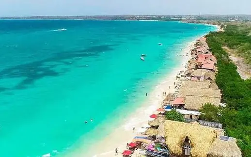 Vista aérea de Playa Blanca en Barú